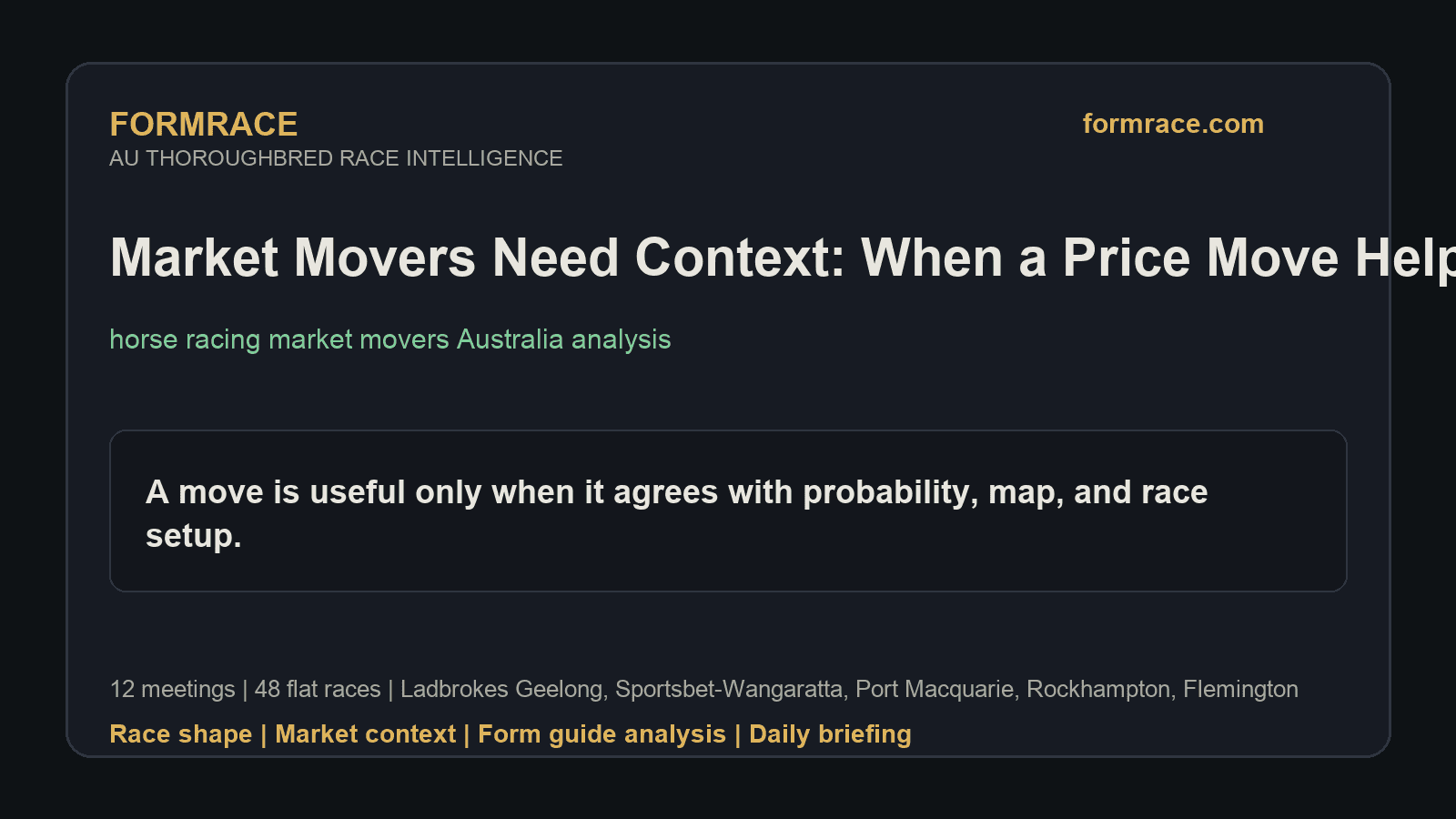 Market Movers Need Context: When a Price Move Helps and When It Misleads: Ladbrokes Geelong, Sportsbet-Wangaratta Notes for 2026-07-31